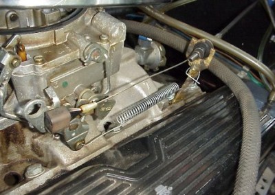 Gas pedal linkage.