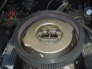 Filter and cleaner base installed on carb.